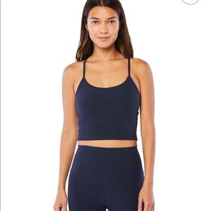 NWT Beyond Yoga Spacedye Slim Racerback Crop Navy
